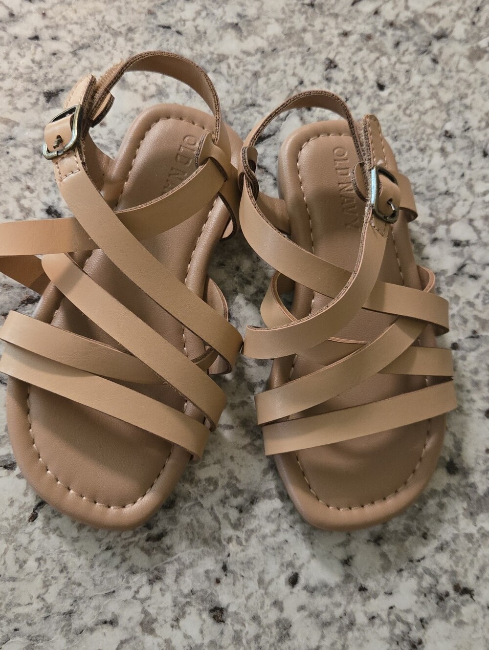 Old Navy Tan Strappy Kids Sandals - Picture 2 of 5
